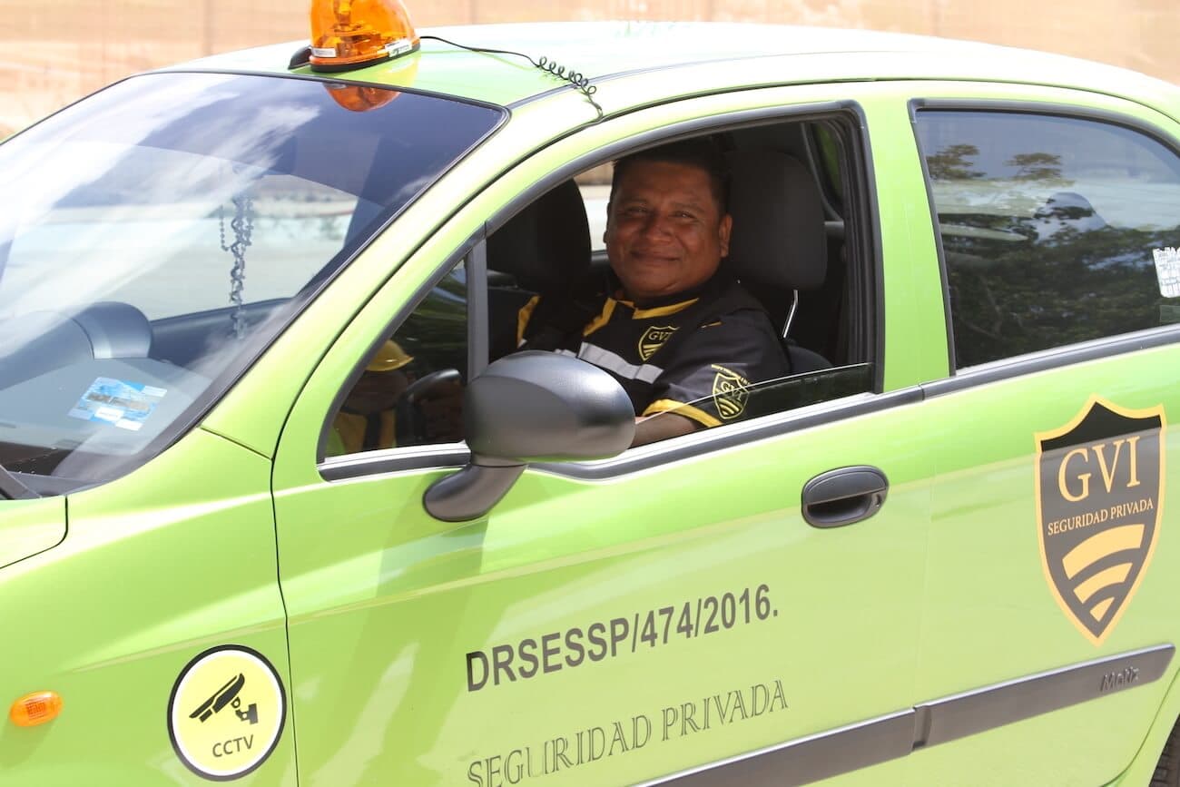 Unidad de patrullaje de Seguridad Privada GVI en la Riviera Maya